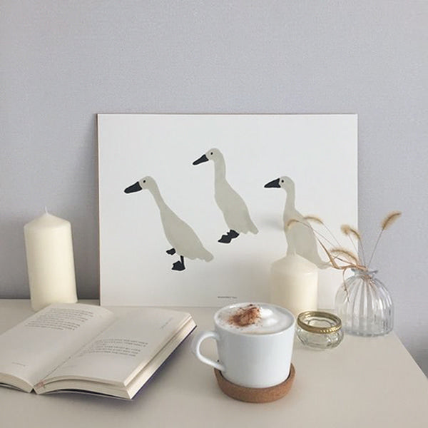 INDIAN RUNNER DUCKS POSTER