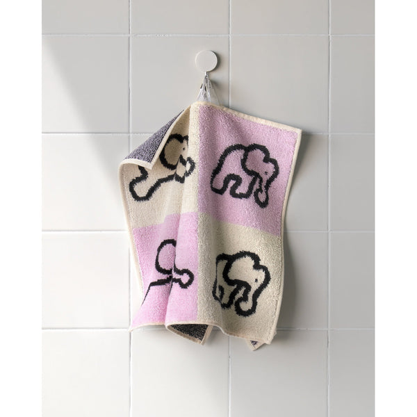 JUMPING ELEPHANT HAND TOWEL