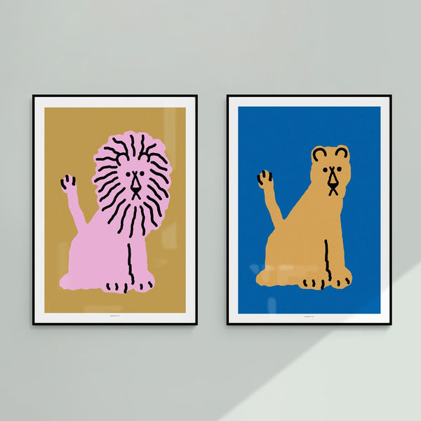 LION - CORAL POSTER
