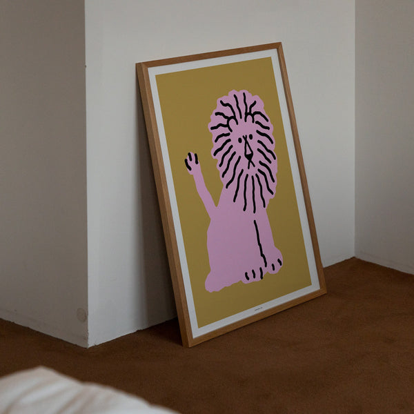 LION - CORAL POSTER