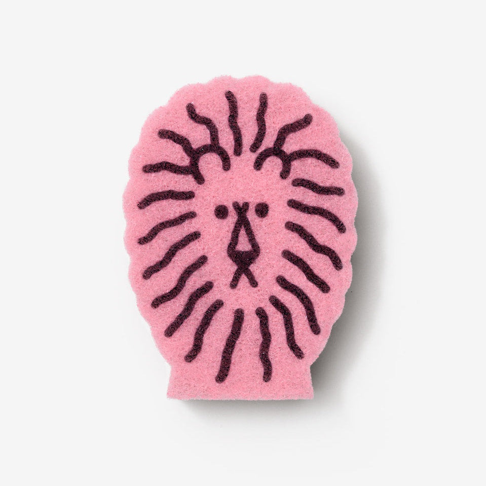 LION DISH SPONGE - BLACK