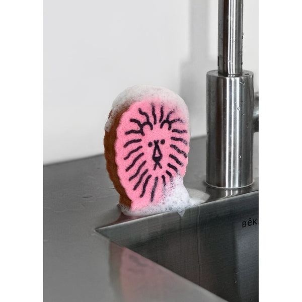 LION DISH SPONGE - BLACK