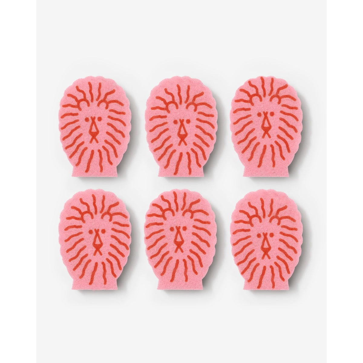 LION DISH SPONGE - RED