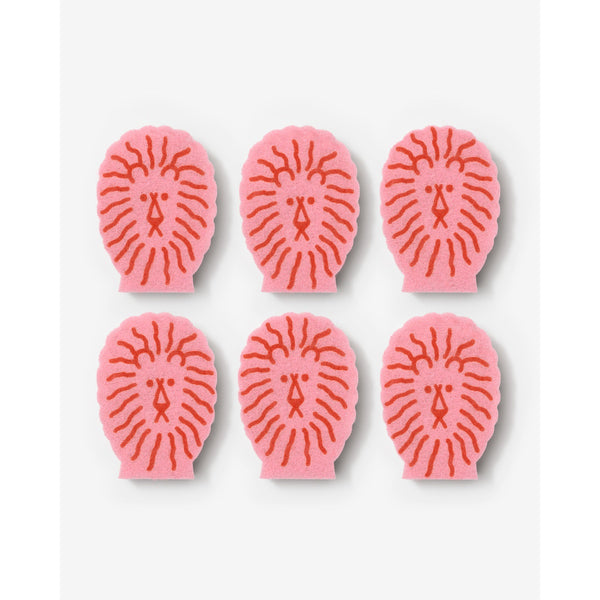 LION DISH SPONGE - RED