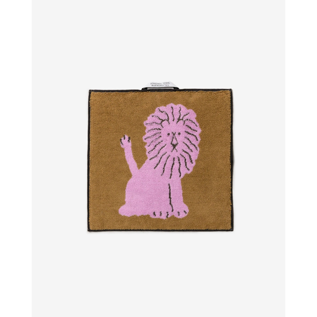 LION HAND TOWEL - CORAL