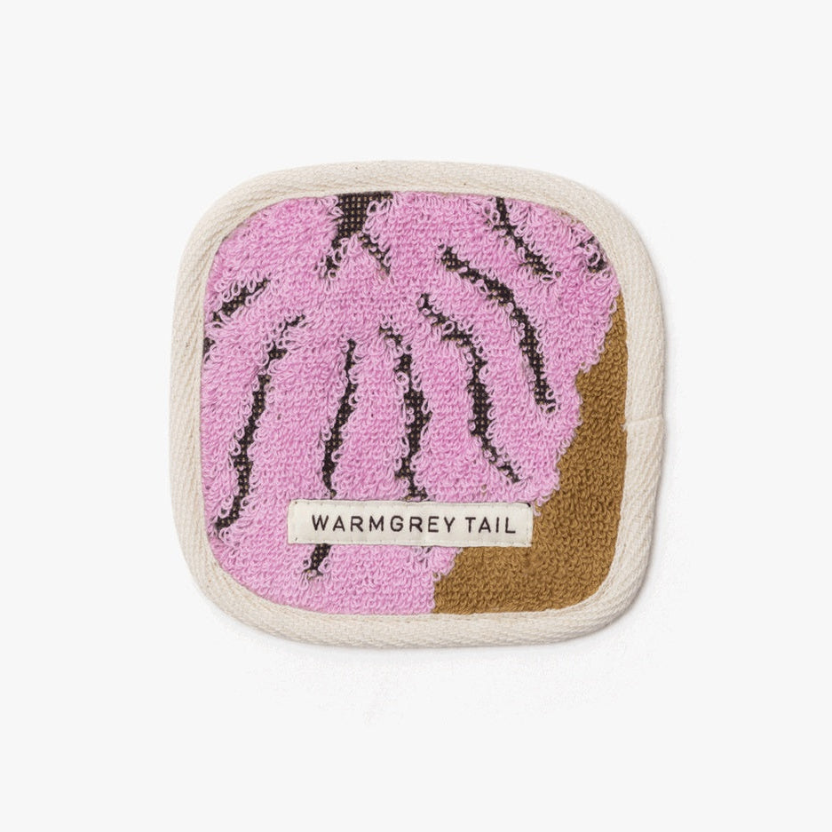 LION TOWEL COASTER - CORAL