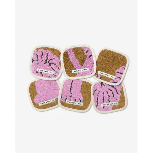LION TOWEL COASTER - CORAL