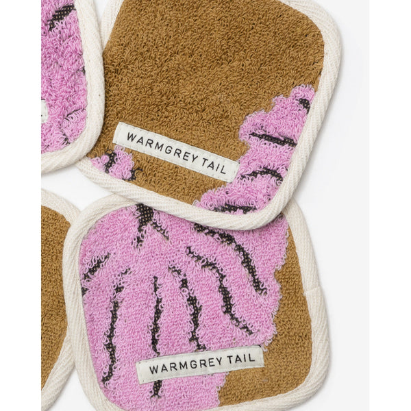 LION TOWEL COASTER - CORAL