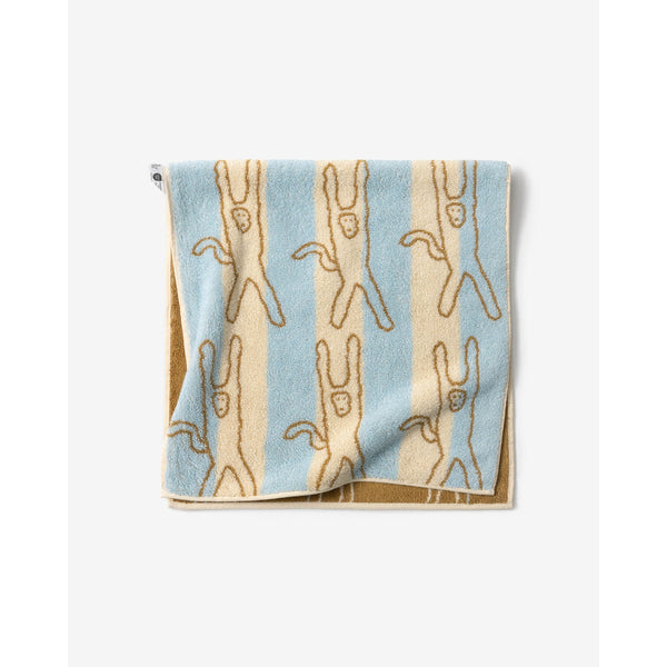 MONKEY FACE TOWEL - BLUE STRIPE