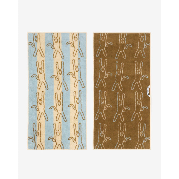 MONKEY FACE TOWEL - BLUE STRIPE