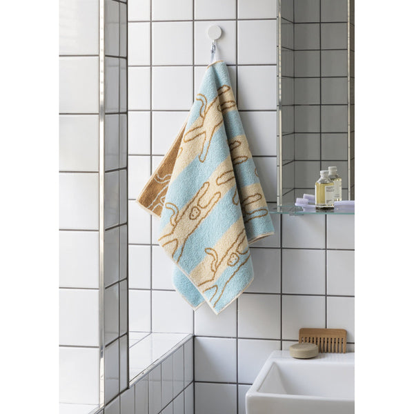 MONKEY FACE TOWEL - BLUE STRIPE