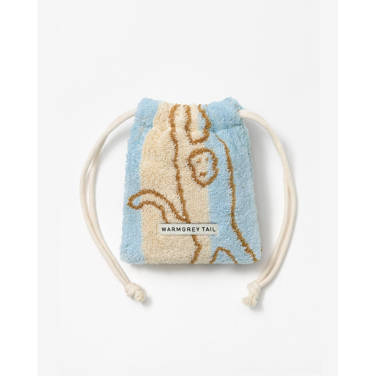 MONKEY TERRY POUCH - BLUE STRIPE