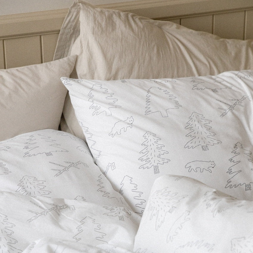 NORTH LAND WHITE DUVET COVER