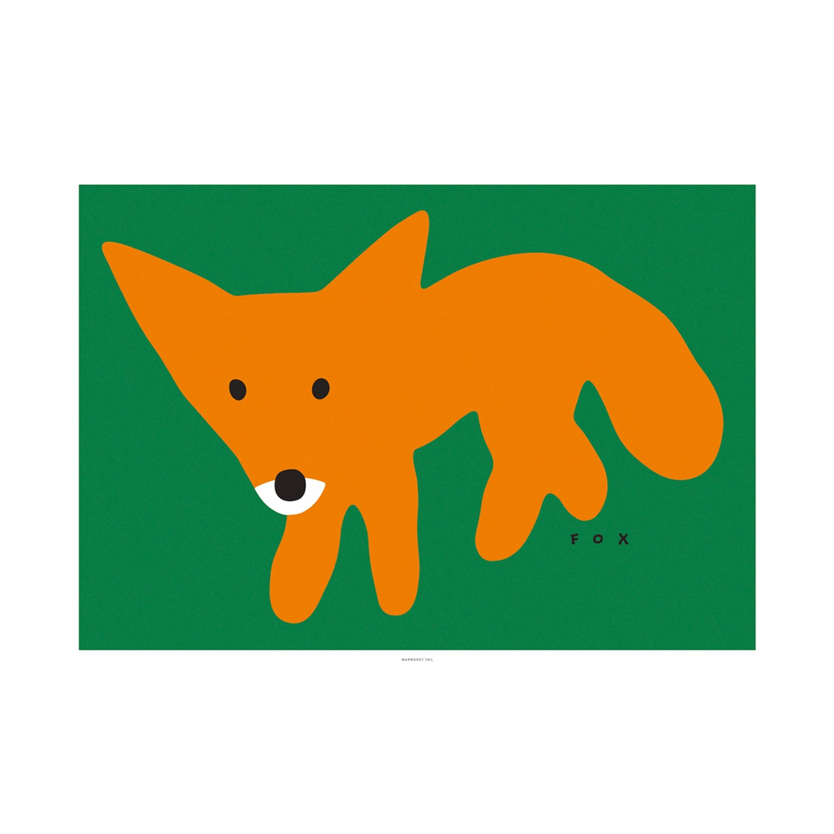 RED FOX - GREEN POSTER