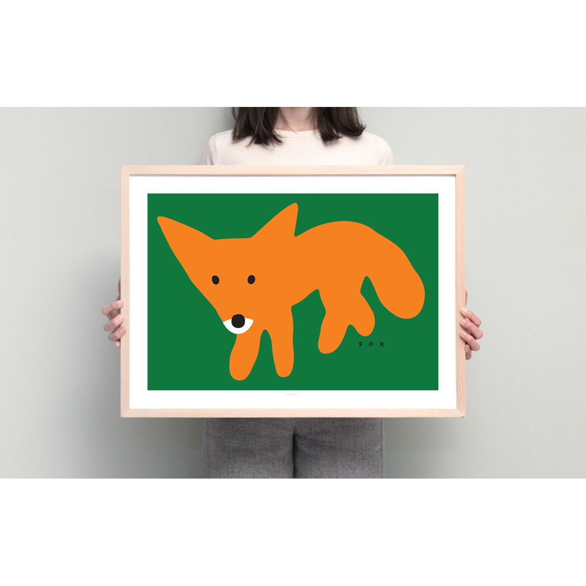 RED FOX - GREEN POSTER