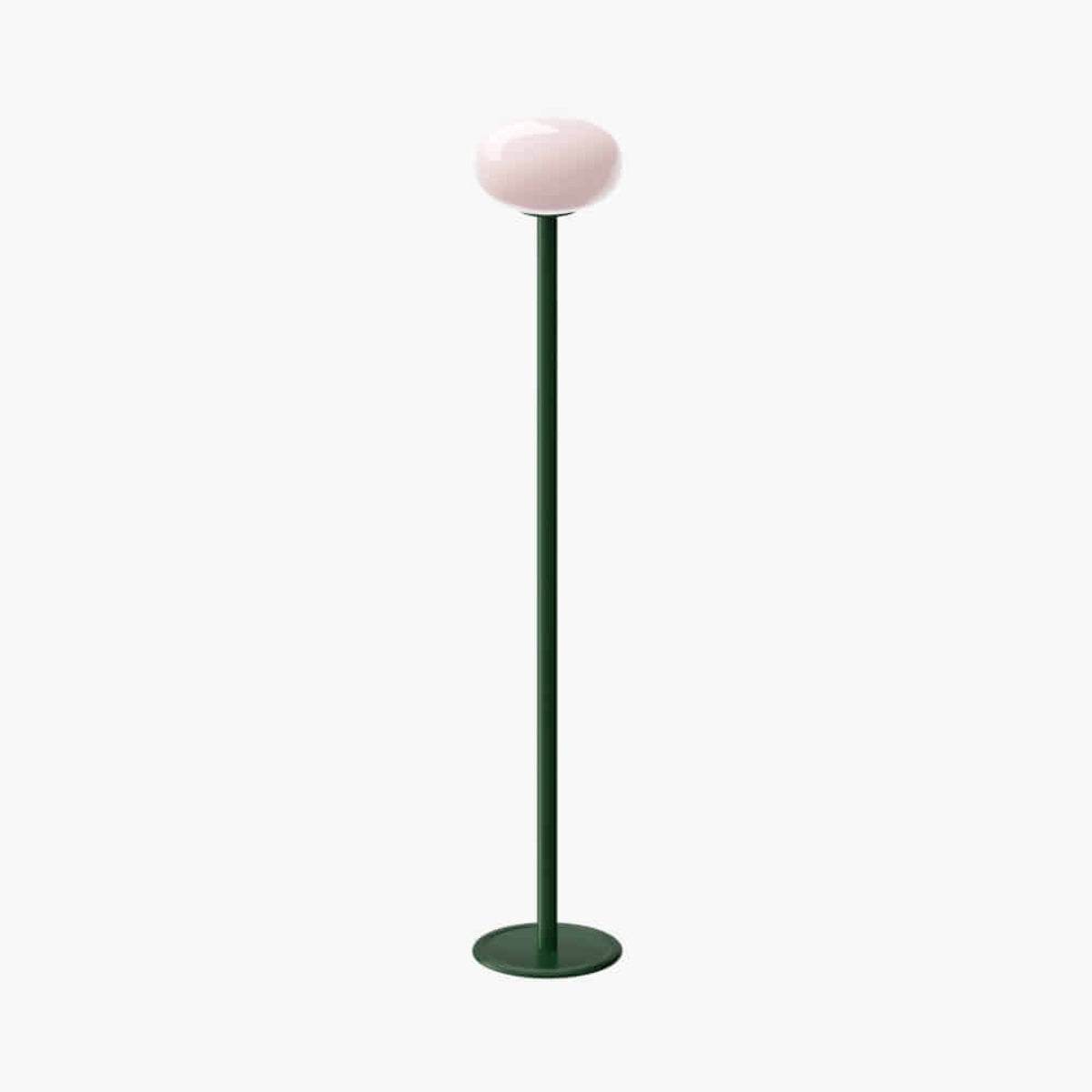 SNOWBALL22 V2 SOLID FLOOR LAMP - PEACH & DEEP GREEN