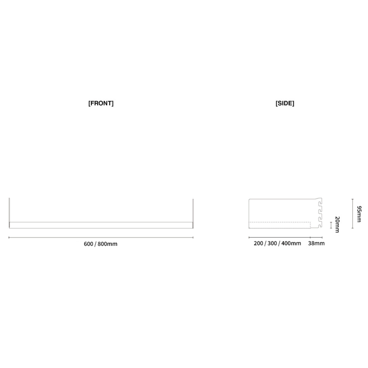 SYSTEM000 SHELF WITH GLASS