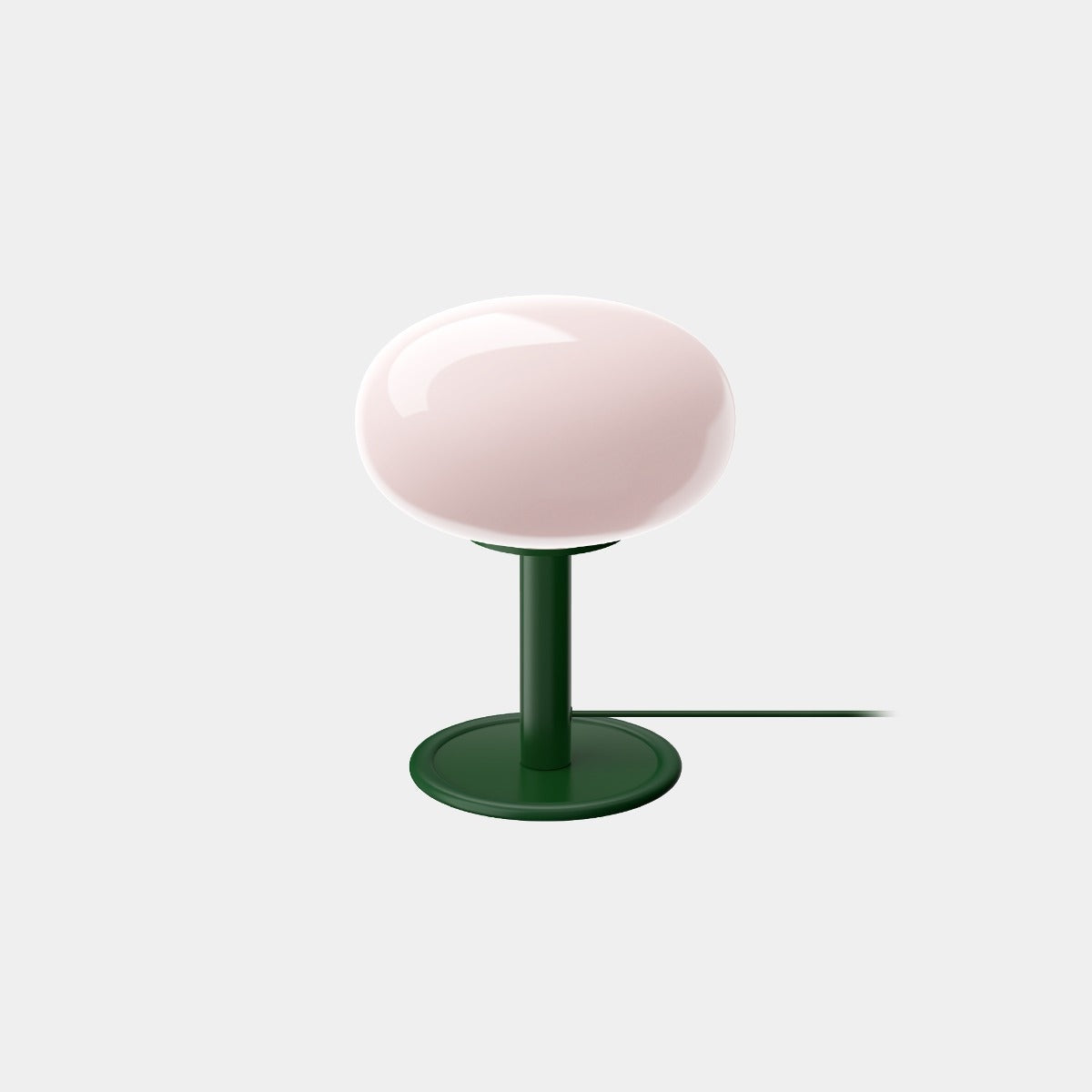 SNOWBALL22 V2 SOLID TABLE LAMP - PEACH & DEEP GREEN