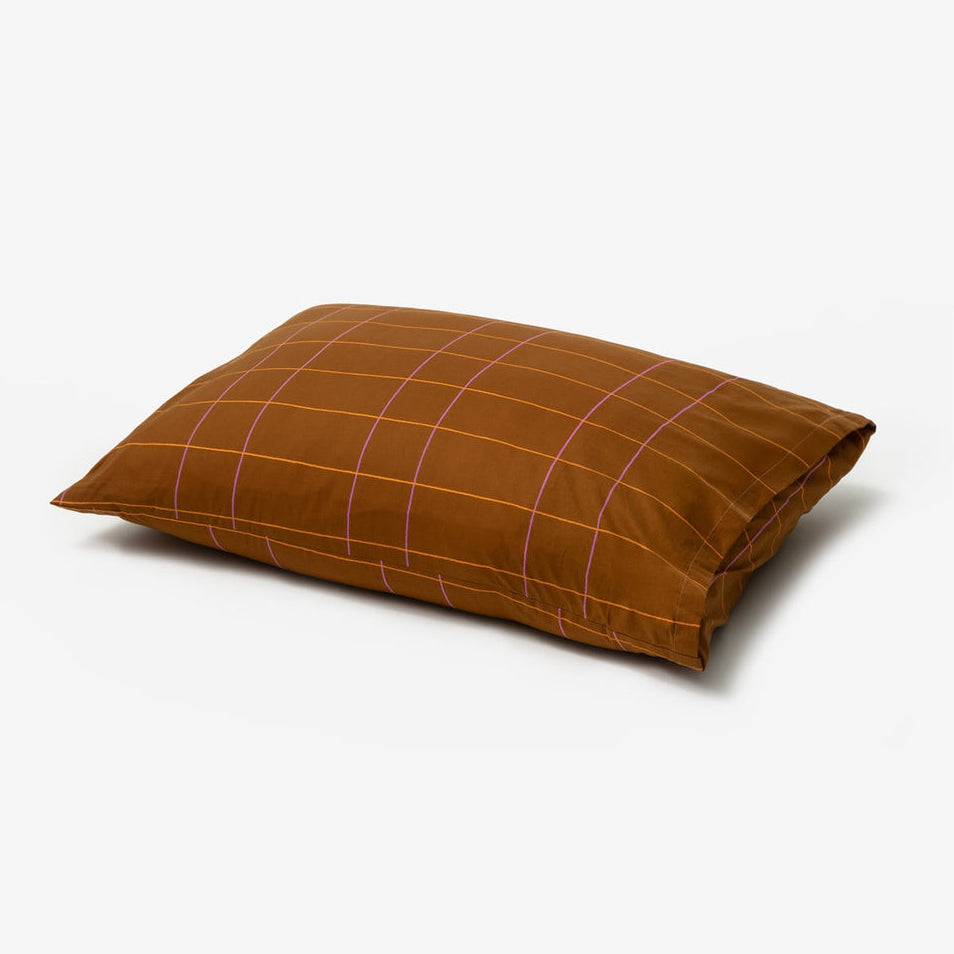 TILE PILLOW CASE - CARAMEL