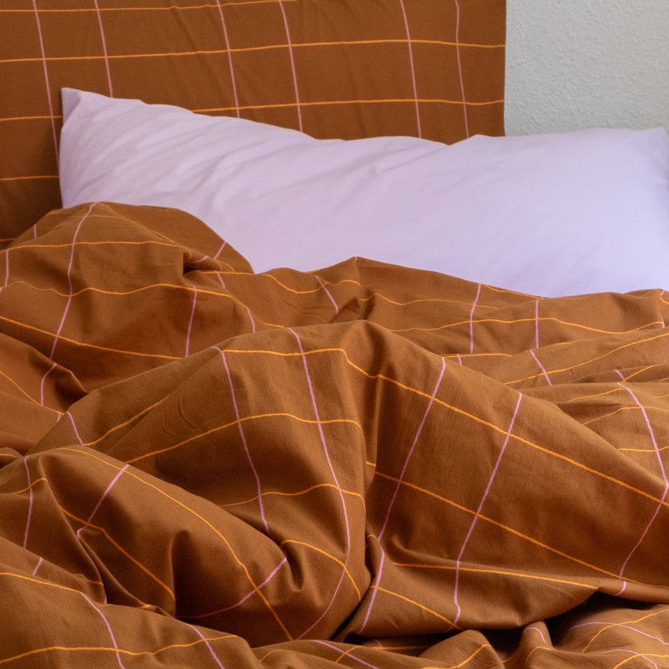 TILE PILLOW CASE - CARAMEL