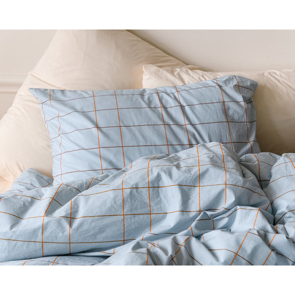 TILE PALE BLUE DUVET COVER