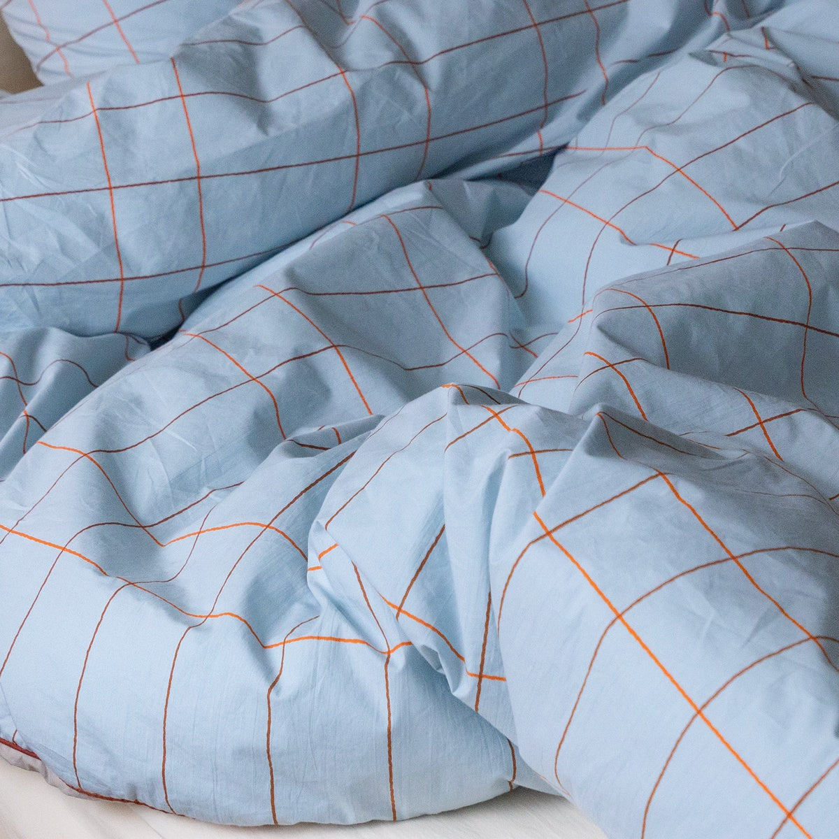 TILE PALE BLUE DUVET COVER