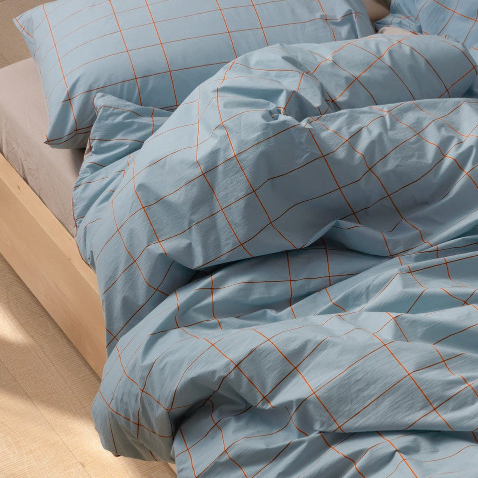 TILE PALE BLUE DUVET COVER