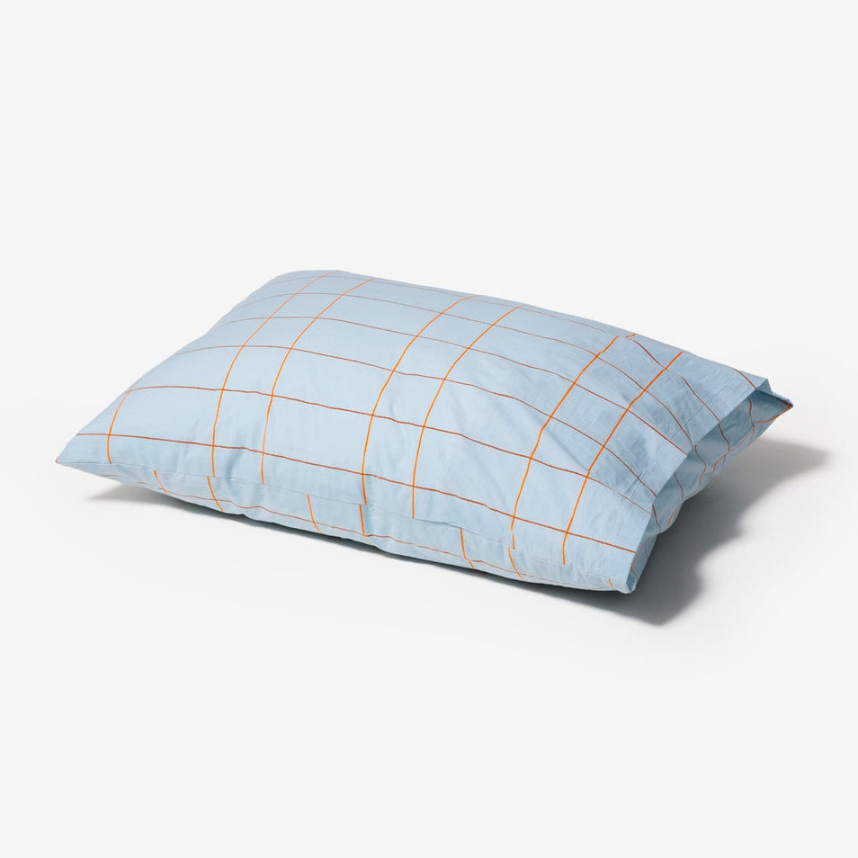 TILE PALE BLUE PILLOW CASE