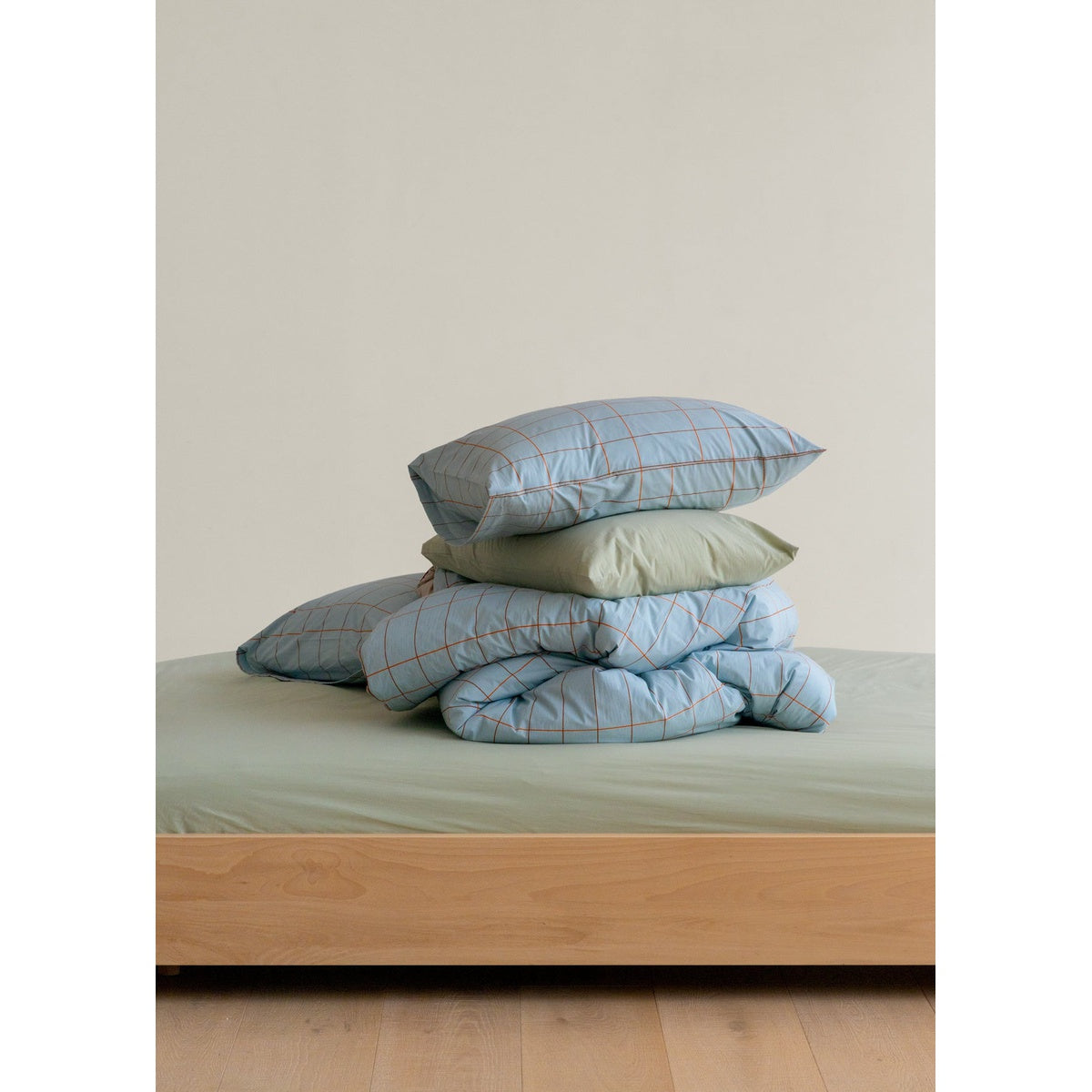 TILE PALE BLUE PILLOW CASE