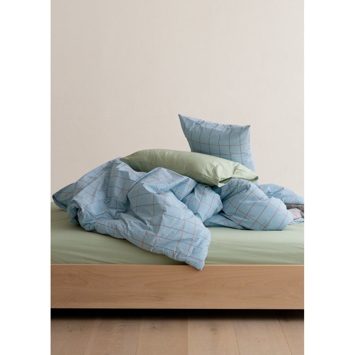 TILE PALE BLUE PILLOW CASE