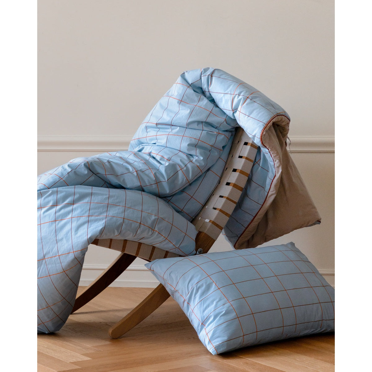 TILE PALE BLUE PILLOW CASE