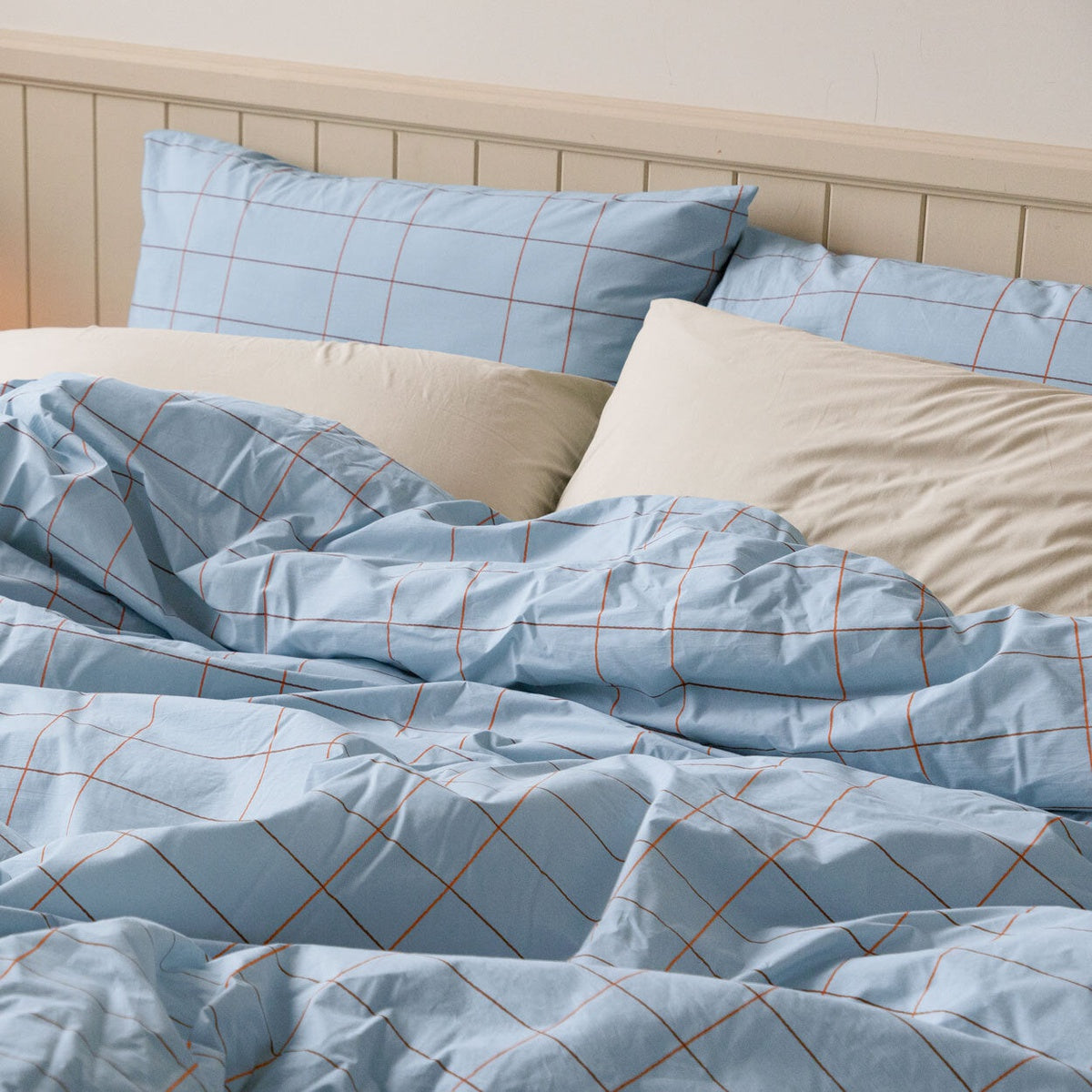 TILE PALE BLUE PILLOW CASE
