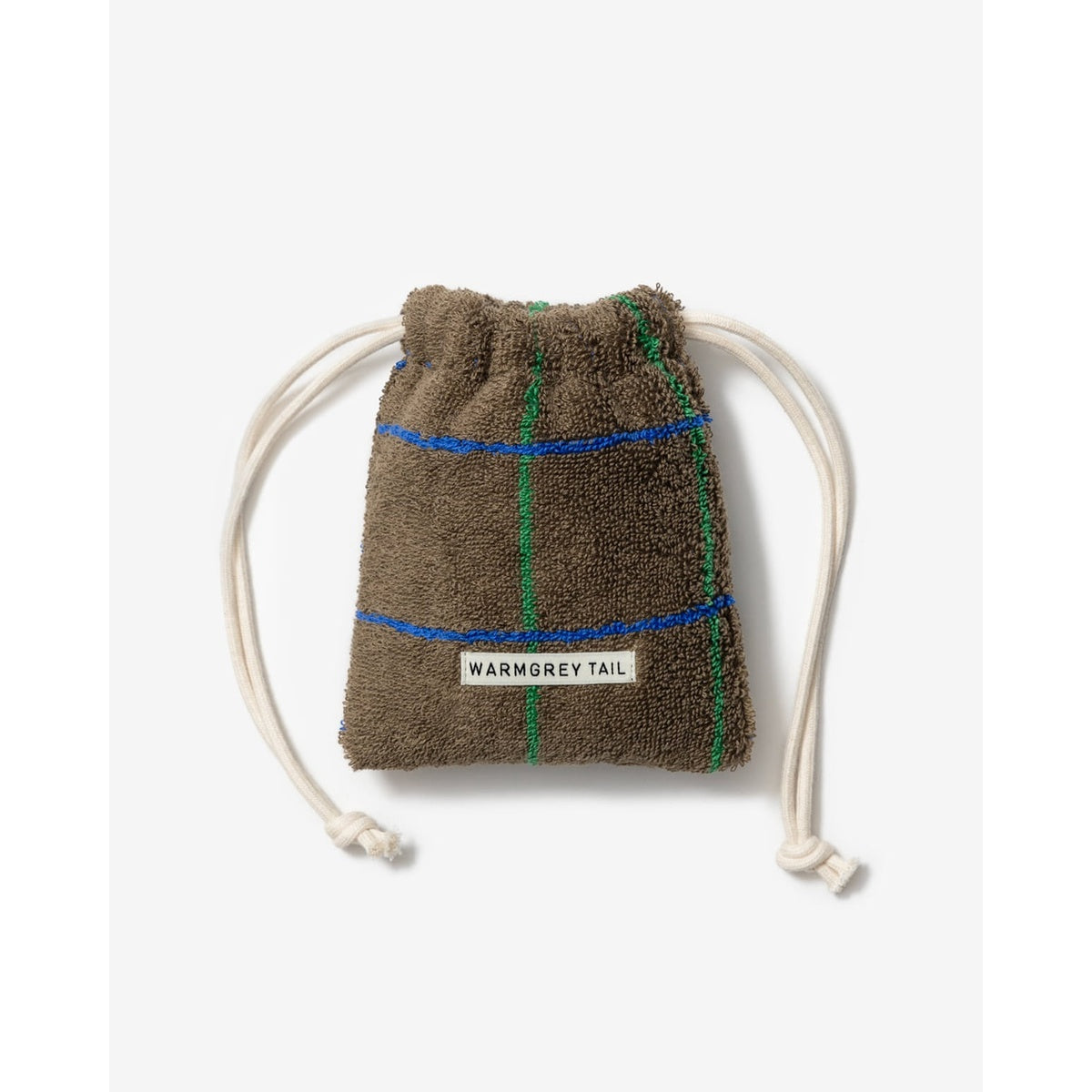 TILE TERRY POUCH - DARK BROWN