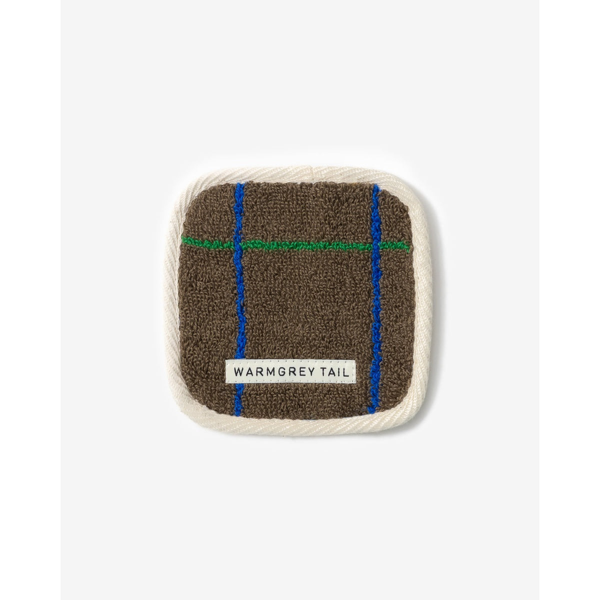 TILE TOWEL COASTER - DARK BROWN