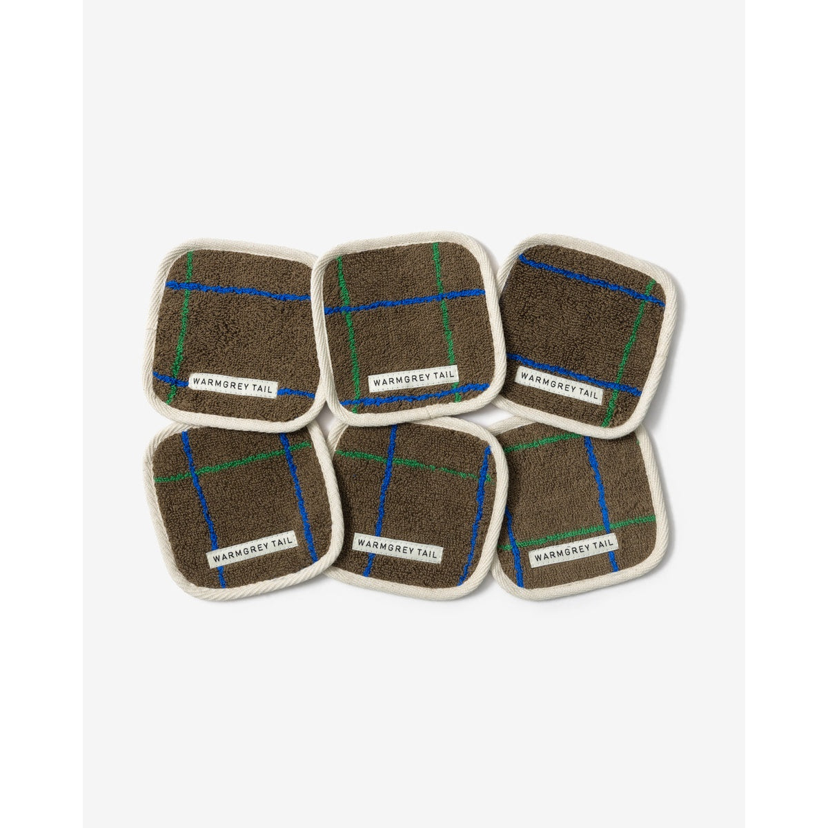 TILE TOWEL COASTER - DARK BROWN