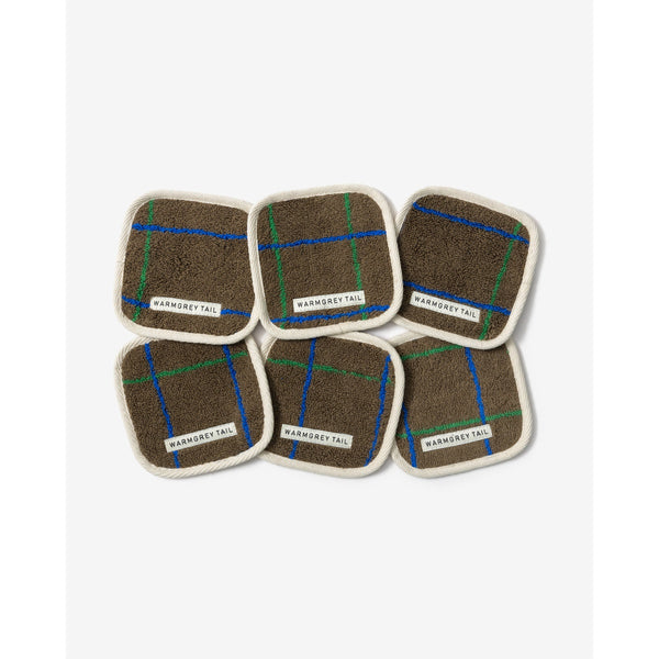 TILE TOWEL COASTER - DARK BROWN