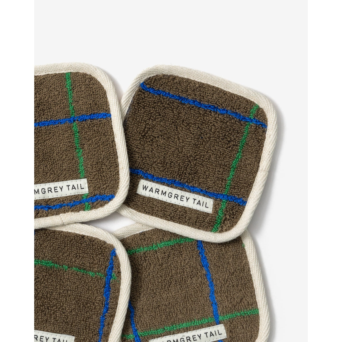 TILE TOWEL COASTER - DARK BROWN