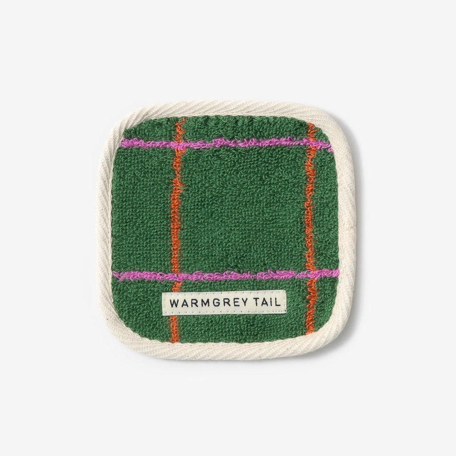 TILE TOWEL COASTER - DEEP GREEN