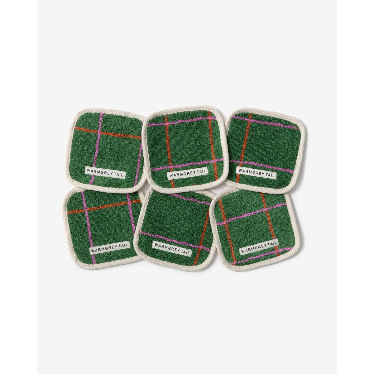 TILE TOWEL COASTER - DEEP GREEN