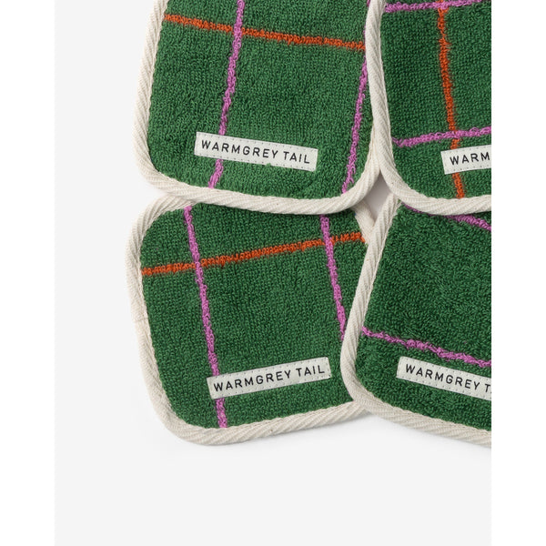 TILE TOWEL COASTER - DEEP GREEN