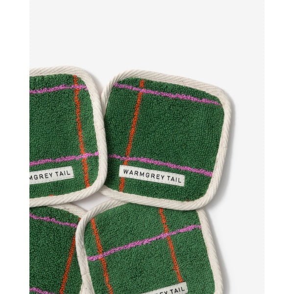 TILE TOWEL COASTER - DEEP GREEN