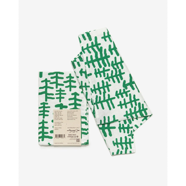 TREE & TREE KITCHEN CLOTH II - GREEN