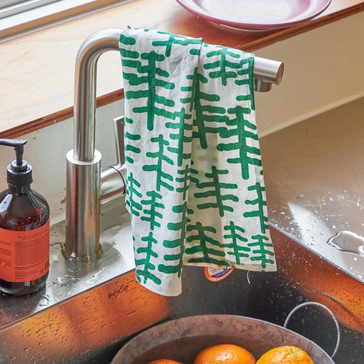TREE & TREE KITCHEN CLOTH II - GREEN