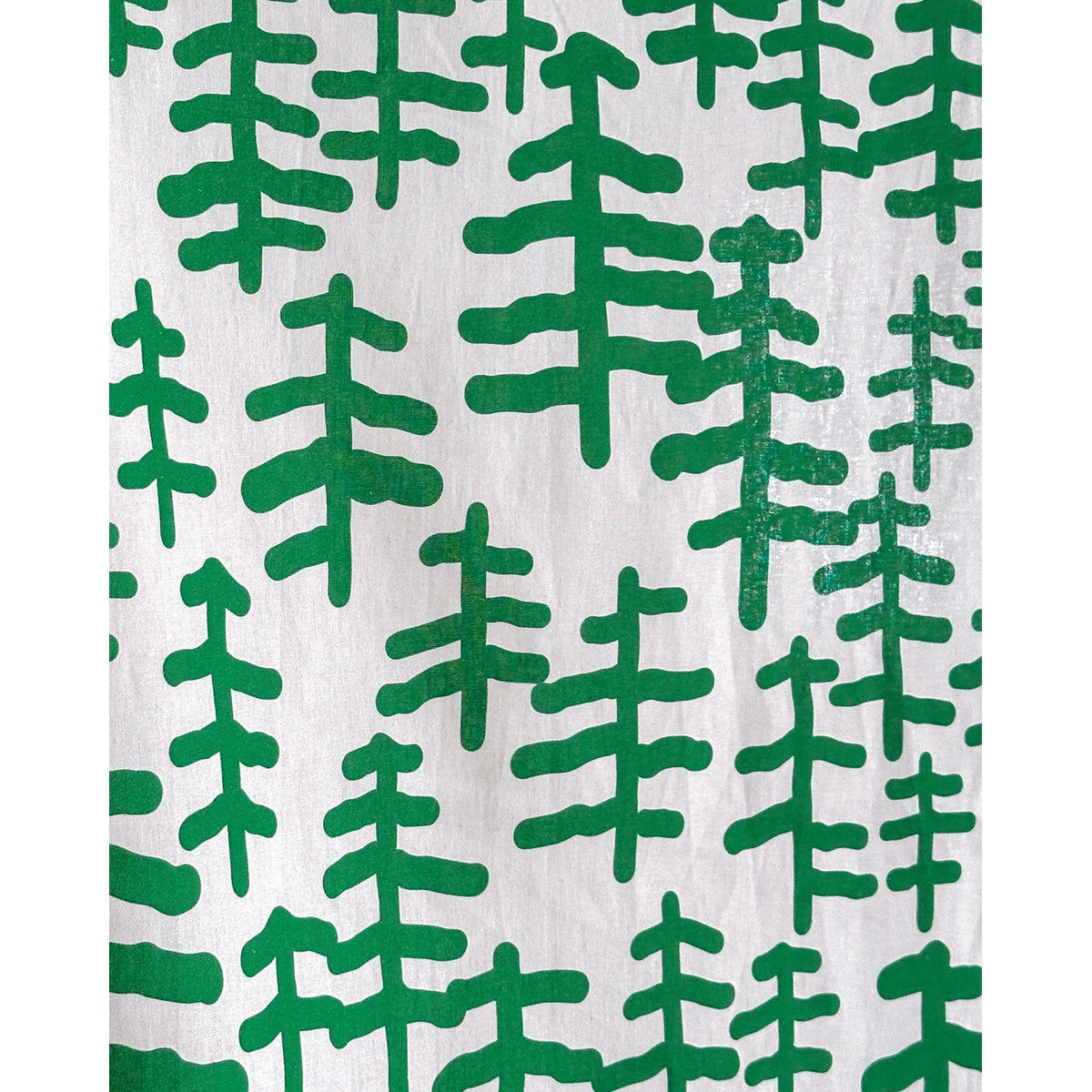 TREE & TREE WINDOW CURTAIN - GREEN