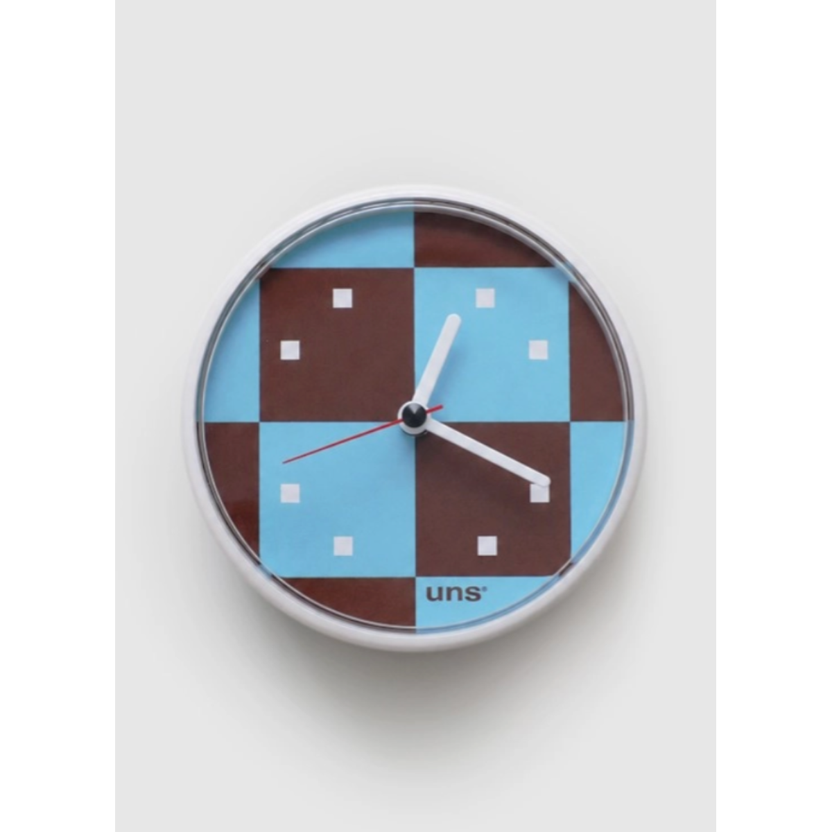 Checker Blue Suction Waterproof Clock