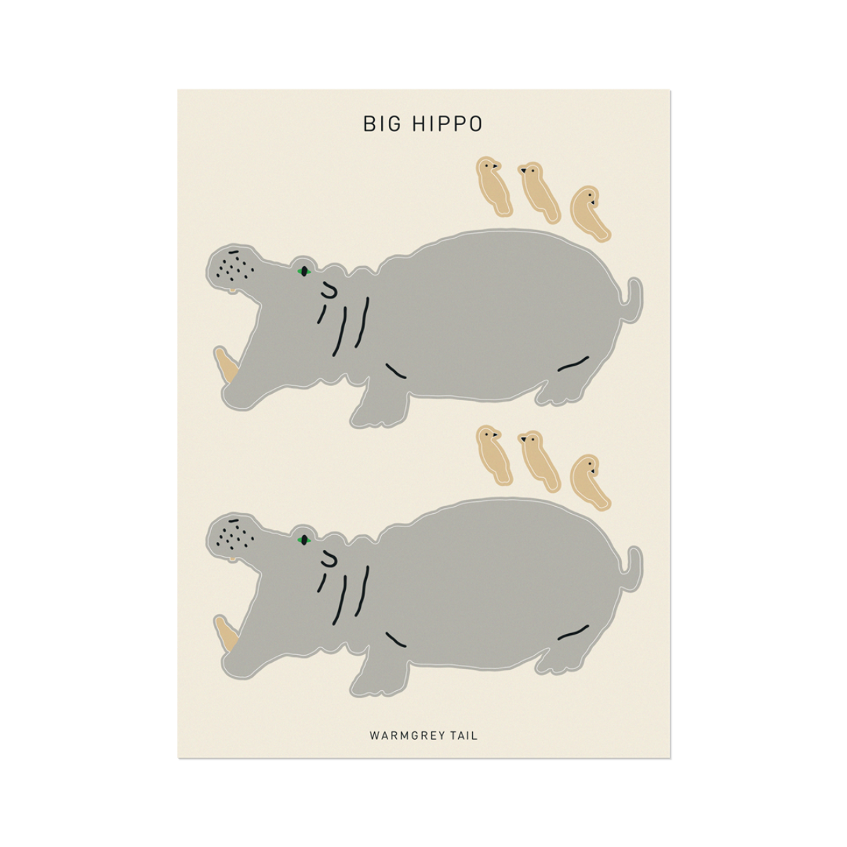 BIG HIPPO STICKER