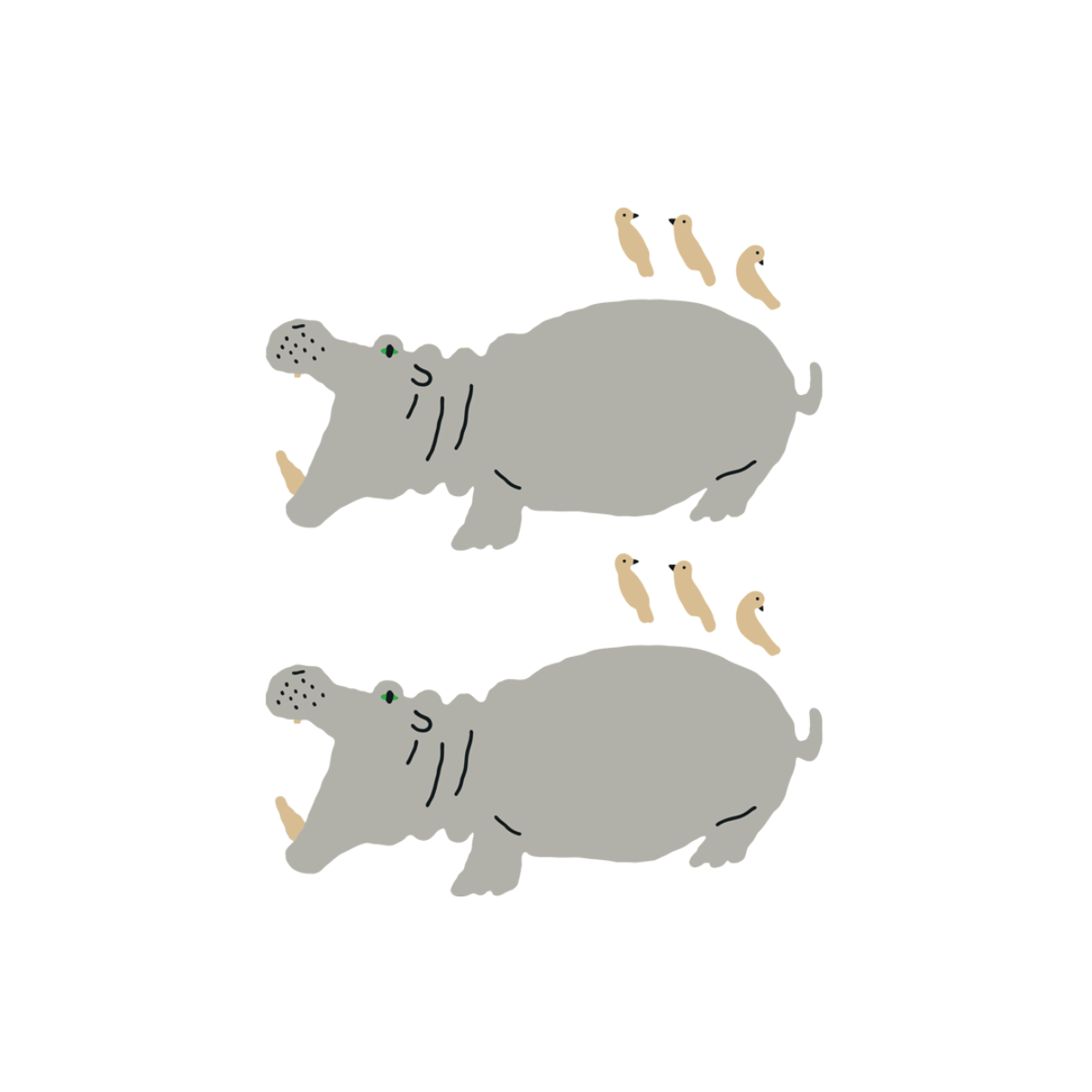 BIG HIPPO STICKER
