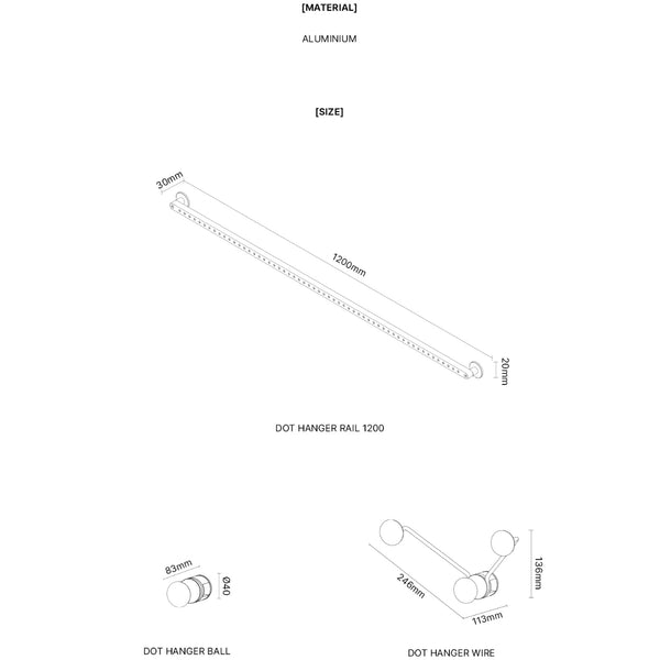 DOT HANGER W1200 SET