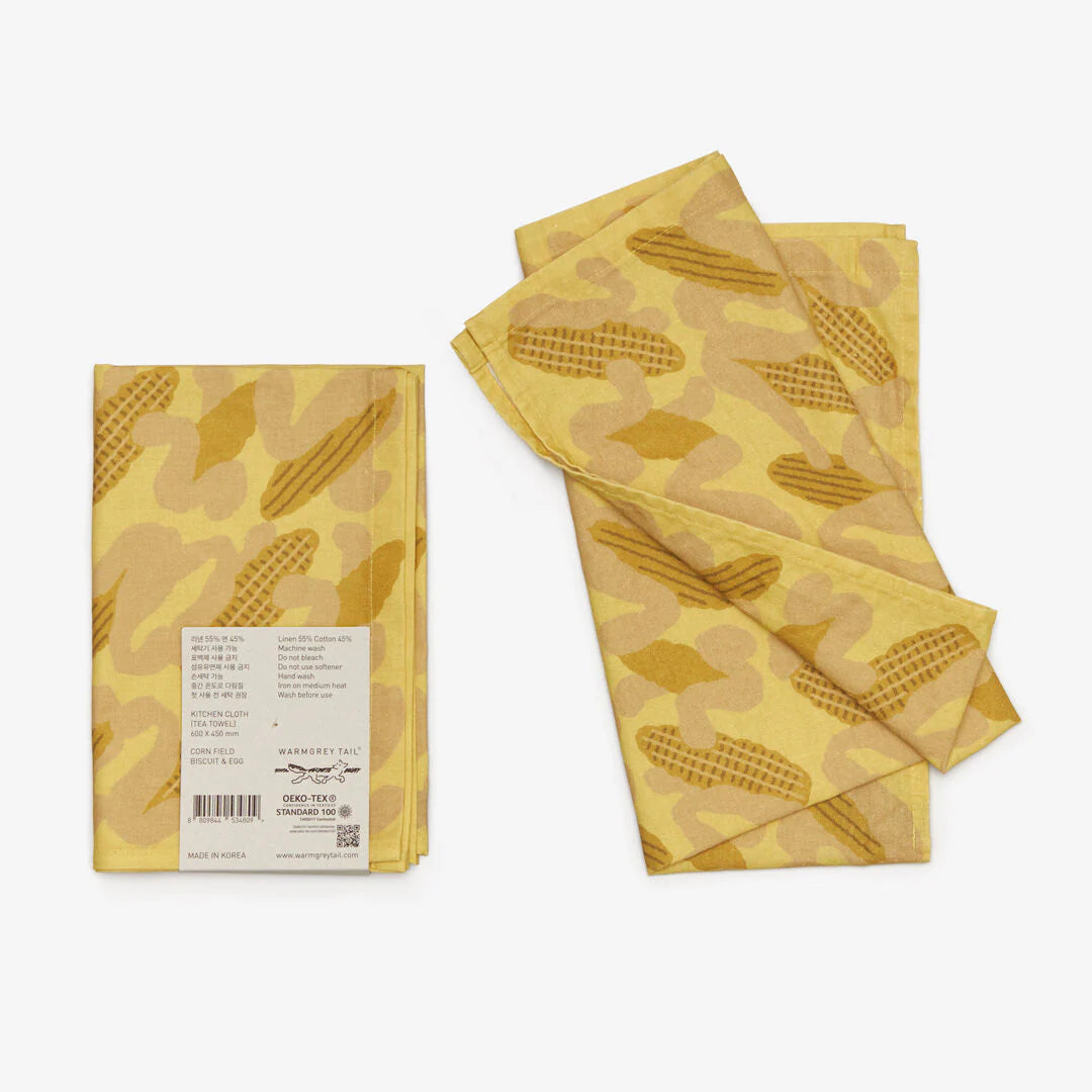 CORN FIELD KITCHEN CLOTH II - BISCUIT & EGG