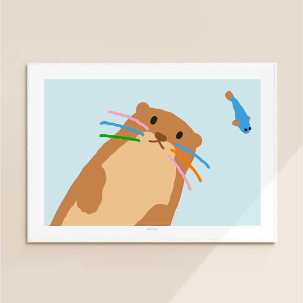 OTTER - LIGHT BLUE POSTER